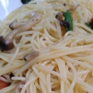 キノコとツナの冷製パスタ